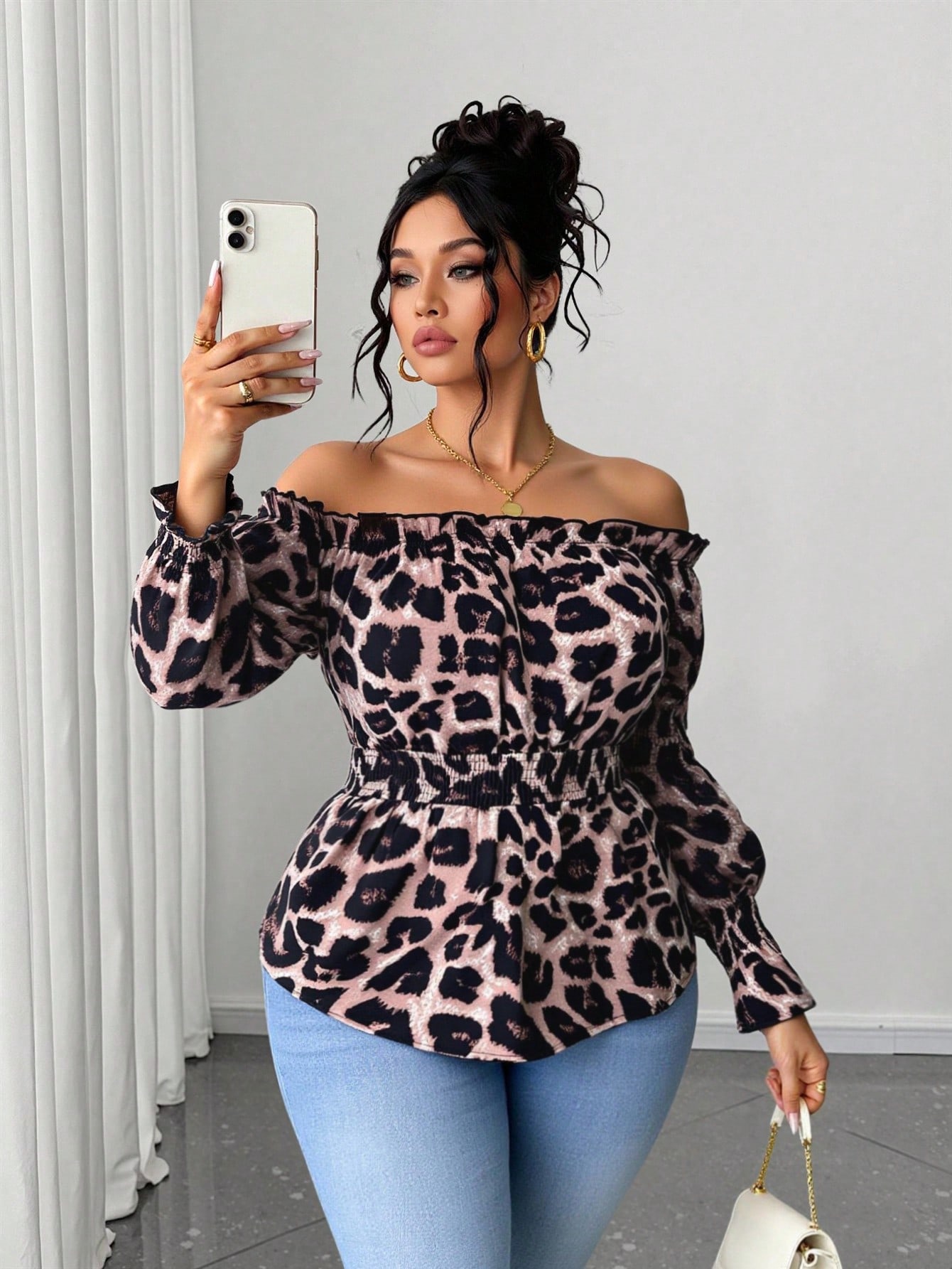 Plus size dames blouse met lui - Blouse Off Shoulder recensie en prijs